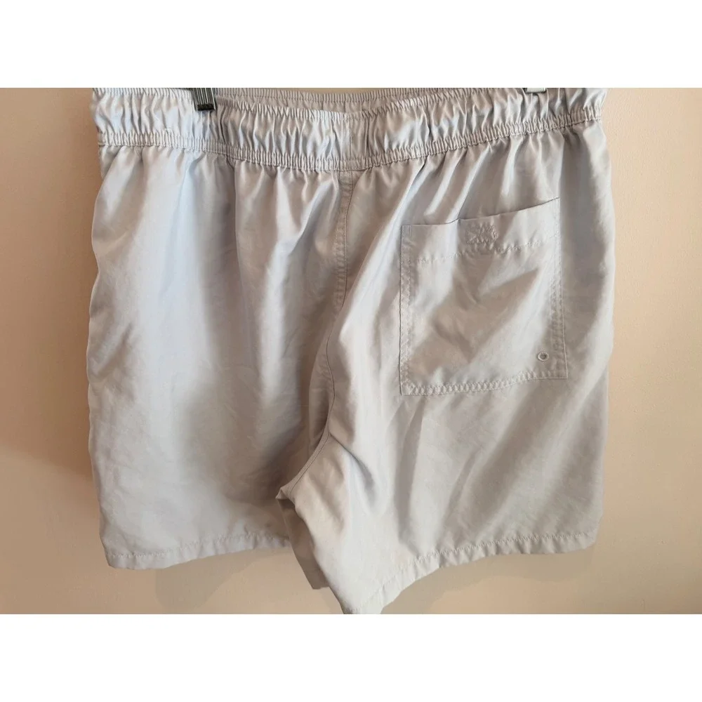 Nike Swim Shorts Gray Lined‎ Elastic Waist Drawstring Mens Large